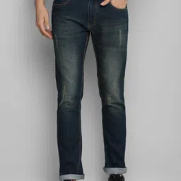 Allen Cooper Men Blue Slim Fit Mid-Rise Low Distress Jeans-picture-18