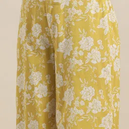 HERE&NOW Floral Print Pure Cotton Kurta with Palazzos image 4