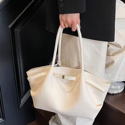 Outzidr Women Textured Structured Curveline Shoulder Bag image 5