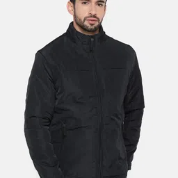 The Indian Garage Co Men Navy Solid Lightweight Padded Jacket image 3