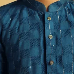 KISAH Ethnic Motifs Printed Mandarin Collar Straight Kurta With Patiala image 5