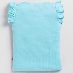 Here&Now X Game Begins Typography Printed Flutter Sleeve Top image 3