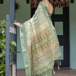 Mitera Ethnic Motifs Printed Zari Kota Saree image 3