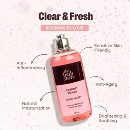 The Bath Store British Rose Set Of 2 Body Wash For Deep Cleansing - 300ml Each image 5