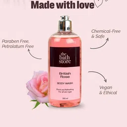 The Bath Store British Rose Set Of 2 Body Wash For Deep Cleansing - 300ml Each image 2