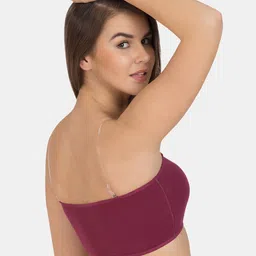 Tweens Burgundy Pack of 2 Solid Non-Wired Lightly Padded Bandeau Bra TW-9279-MG-2PC-30B image 5