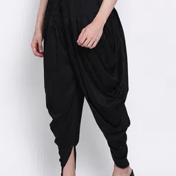 here&now x sanwara Sanwara Men Black Solid Dhoti image 2