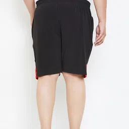 bigbanana Plus Size Men Black Solid Regular Fit Sports Shorts image 4