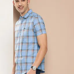 HERE&NOW Men Slim Fit Tartan Checked Casual Shirt image 3