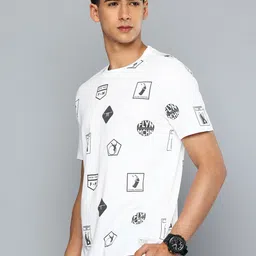 Flying Machine Graphic Printed Pure Cotton T-shirt image 3