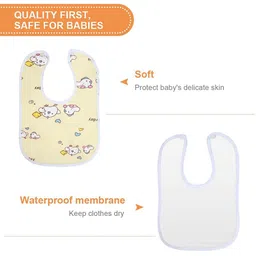 SYGA Infant Pack Of 6 Printed Pure Cotton Bibs image 2