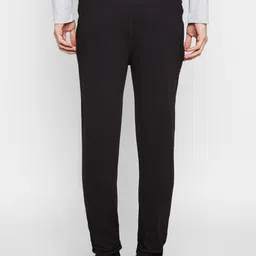 BODYACTIVE Men Black Solid Regular-Fit Trackpants image 5