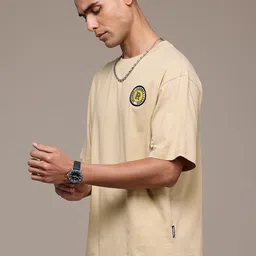 The Roadster Lifestyle Co. Men Pure Cotton Relaxed Fit T-shirt image 5