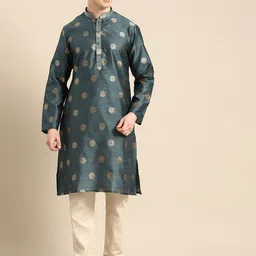 Anouk Men Ethnic Motifs Jacquard Kurta image 3