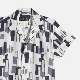 CAVIO Boys Printed Pure Cotton Shirt with Shorts image 4