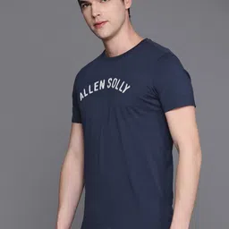 Allen Solly Brand Logo Printed Pure Cotton Applique T-shirt image 3
