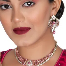 Anouk Gold-Plated Stone-Studded Jewellery Set image 2