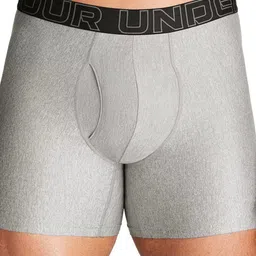 UNDER ARMOUR UA Perf Cotton 6in Pack Of 3 Trunks 1383878-035-Grey image 3