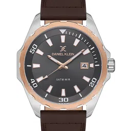 Daniel Klein Men Round Shaped Leather Straps Analogue Watch DK.1.13653-3-picture-10