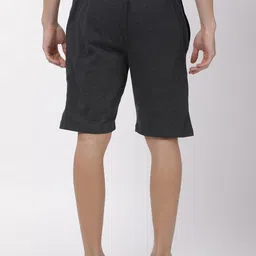 Urban Dog Men Charcoal Grey Solid Regular Fit Sports Shorts image 2