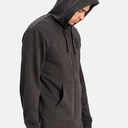 Puma Men Grey Solid Rebel Bold FZ Hoody FLSporty Track Jacket image 4