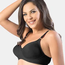 Sonari Black Solid Underwired Lightly Padded T-shirt Bra d12black30D image 5