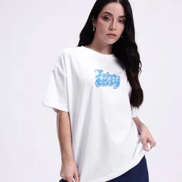 Kook N Keech Typography Printed Drop-Shoulder Sleeves Pure Cotton T-shirt image 4