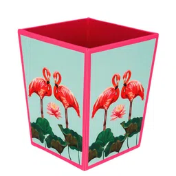 SEJ by Nisha Gupta Blue & Pink Printed Wooden Open Dry Bin image 2