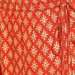 Varanga Women Fuchsia & Orange Yoke Design Straight Pure Cotton Kurta with Palazzos image 5