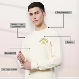 Red Tape Men Graphic Print Cotton Sweatshirt image 5