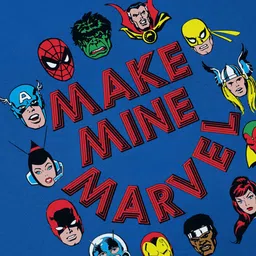 Kids Ville Boys Blue Marvel Print Round Neck Pure Cotton T-shirt image 3