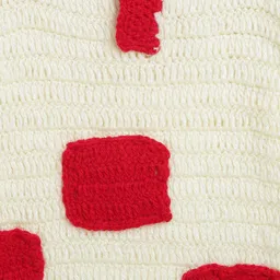 CHUTPUT Unisex Kids Cream-Coloured Self Design Pullover Sweater image 2