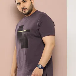 Sztori Men Plus Size Typography Printed Relaxed Fit T-shirt image 5