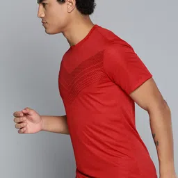 HRX By Hrithik Roshan Training Men Formula Red Rapid-Dry Solid T-shirt image 5
