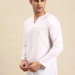RAJUBHAI HARGOVINDAS Men Solid Cotton Kurta image 3