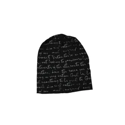 iSWEVEN Unisex Black & Grey Printed Cotton Beanie image 5