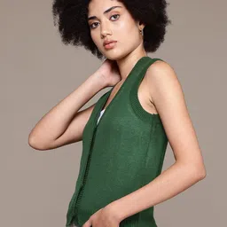 The Roadster Lifestyle Co. Sleeveless Cardigan image 3