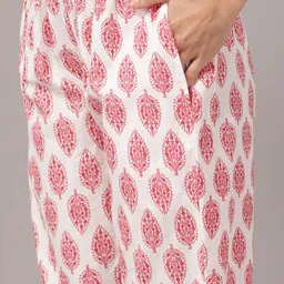 Cayman Ethnic Motifs Printed Angrakha Gotta Patti Cotton Kurta with Palazzos & Dupatta image 3