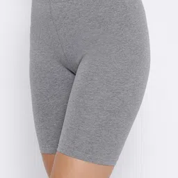 Clovia Women Grey Solid Boyshorts PN3352P05S image 3
