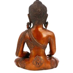 CraftVatika Brass Bhumisparsha Buddha Idol Showpiece Statue image 4