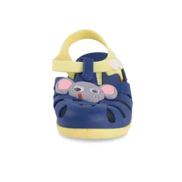 Yellow Bee Boys Navy Blue & Yellow Colourblocked Comfort Sandals image 3