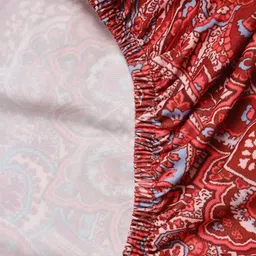 Cortina Set Of 6 Maroon & Pink Printed Chair Covers image 5