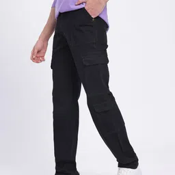 glitchez Men Effortless Edge Cargo Style Regular Fit Jeans image 2