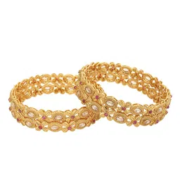 Adwitiya Collection Set Of 4 Gold-Plated Bangle-picture-41