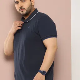 Sztori Men Plus Size Polo Collar Regular Fit T-shirt image 3