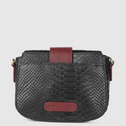 Hidesign Women Navy Blue Textured Leather Sling Bag image 3