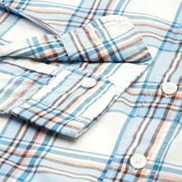 U.S. Polo Assn. Denim Co. Pure Cotton Slim Fit Tartan Checked Casual Shirt image 3