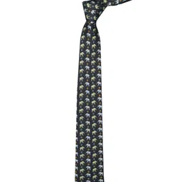 Tossido Men Black Printed Broad Tie image 4