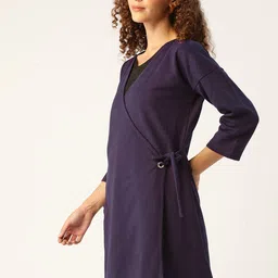 Belle Fille Women Fleece Lightweight Longline Tailored Jacket image 3
