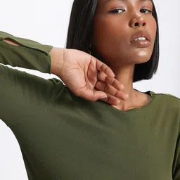 glitchez Slim Fit Crop Fitted Top image 3